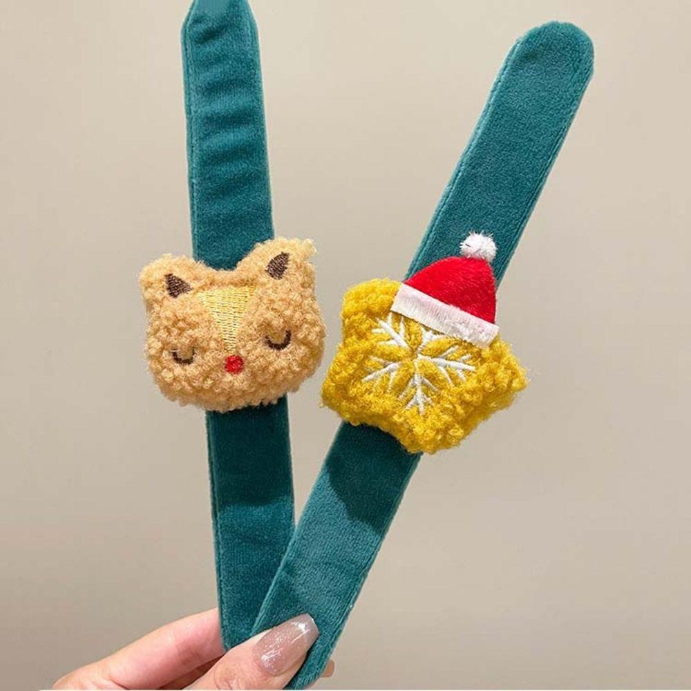 Vòng Đeo Tay Lông Nhung Họa Tiết Hoạt Hình Ông Già Noel dallas1 Giáng Sinh