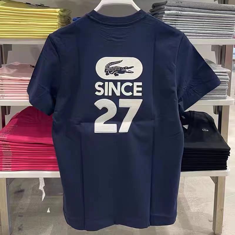 Áo Thun Tay Ngắn Cổ Tròn In Nhãn Hiệu + Thẻ Thời Trang Cho Nam