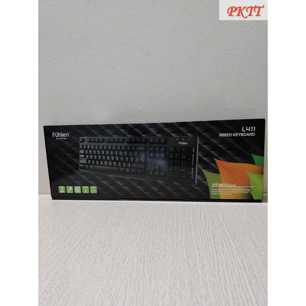 [Chính hãng] [Ảnh thật]  Bàn phím máy tính Fuhlen L411 Chính hãng ( USB/Đen )