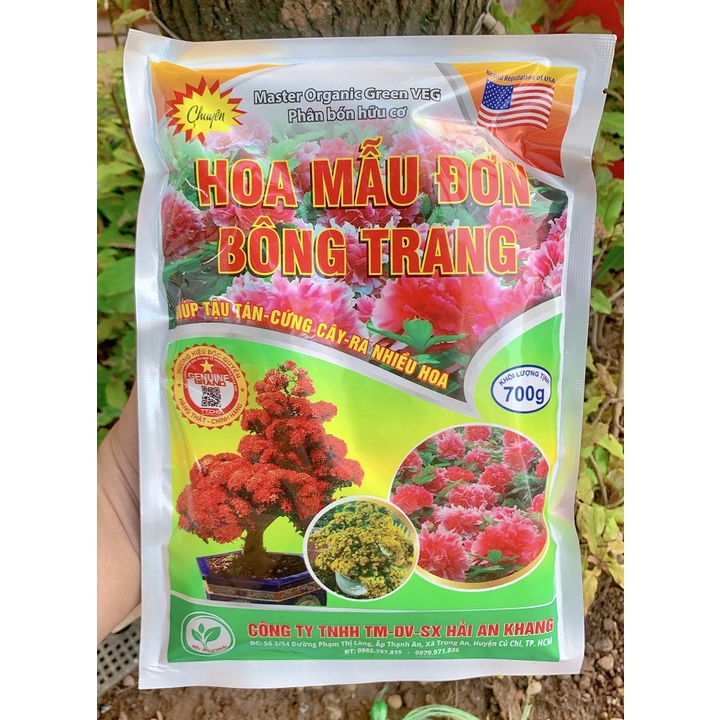 Phân Bón Hoa Mẫu Đơn - Chuyên Kích Thích Hoa Phát Triển, Cấp Dinh Dưỡng Cây Cứng Khỏe và Phát Tán Đẹp - Gói 700Gr