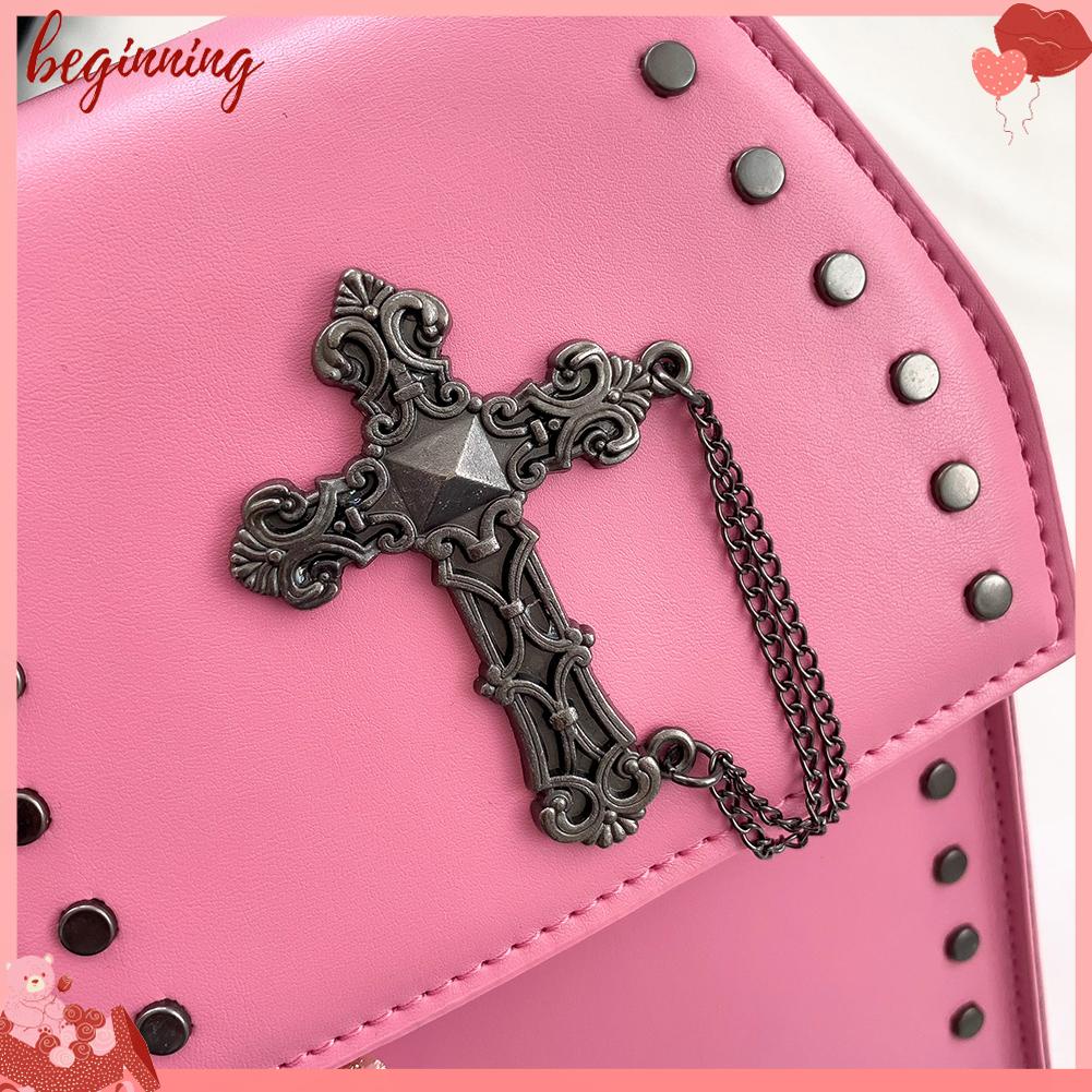 ✿ Phụ Kiện Bắt Đầu Cho Xe Hơi ✿ Túi Da pu Đeo Chéo Phong Cách gothic Thời Trang Mới