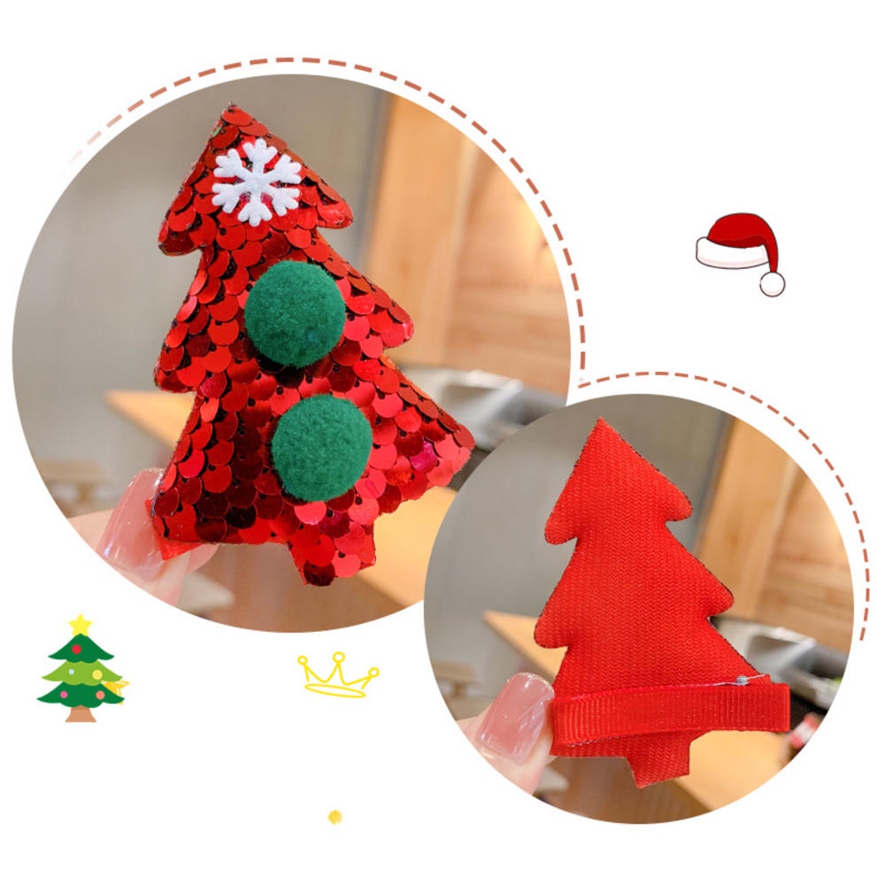 1 Cặp Kẹp Tóc Hình Tuần Lộc Giáng Sinh Lấp Lánh Cho Nữ