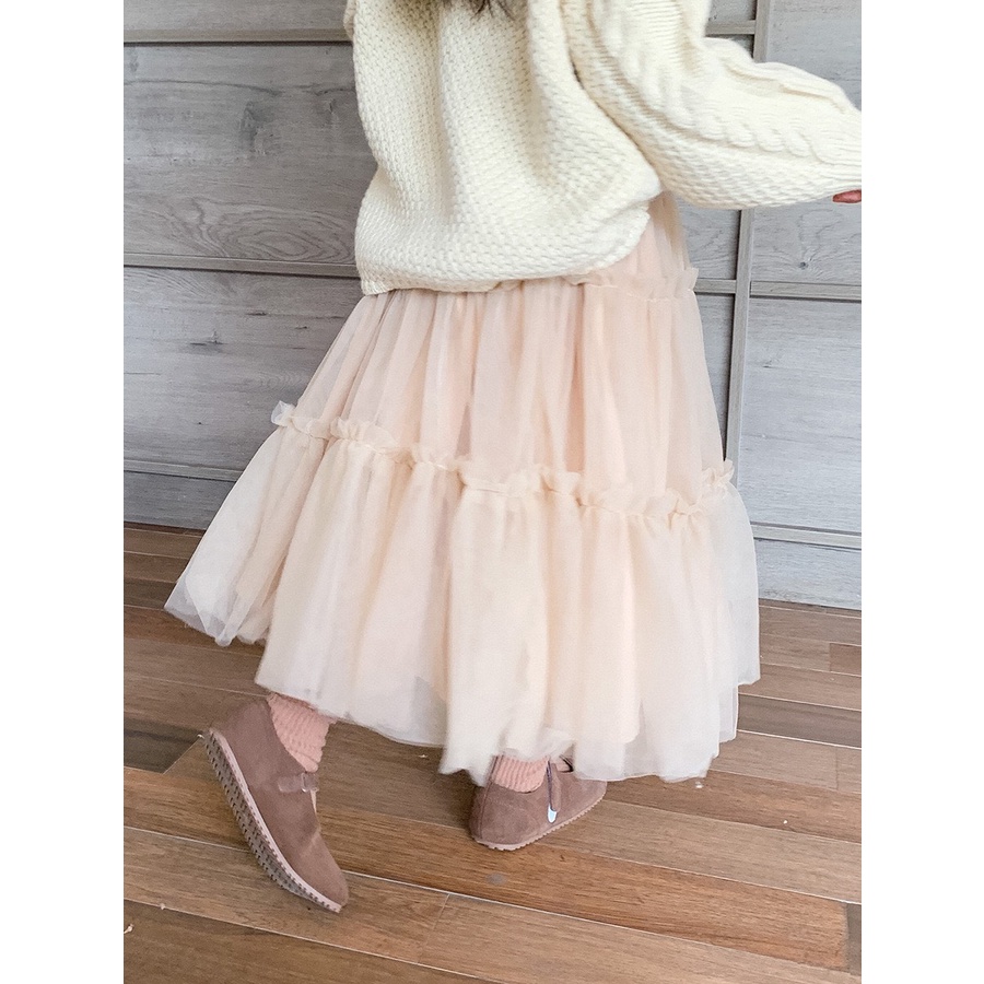 CHÂN VÁY VOAN DÀI CẠP CHUN NHẸ NHÀNG NỮ TÍNH CHO BÉ- HÀNG QCCC