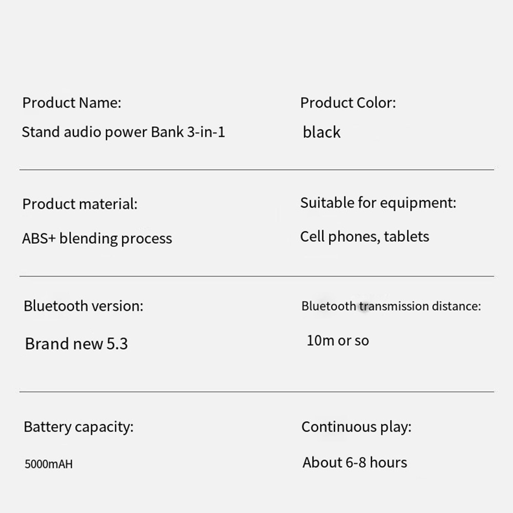 Loa bluetooth 5.0 3 Trong 1 Có Giá Đỡ Điện Thoại Để Bàn Kèm Mic