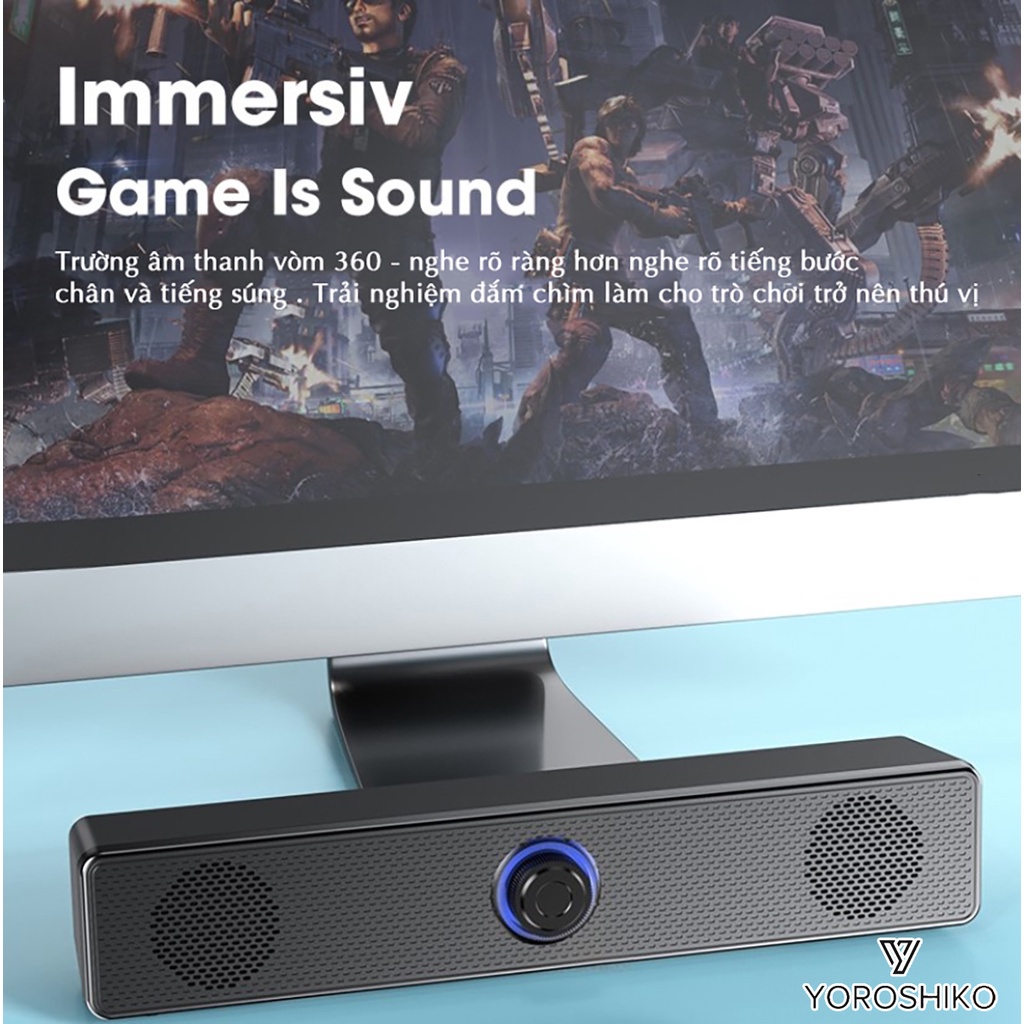 Loa máy tính cao cấp Yoroshiko có kết lối bluetooth đi kèm