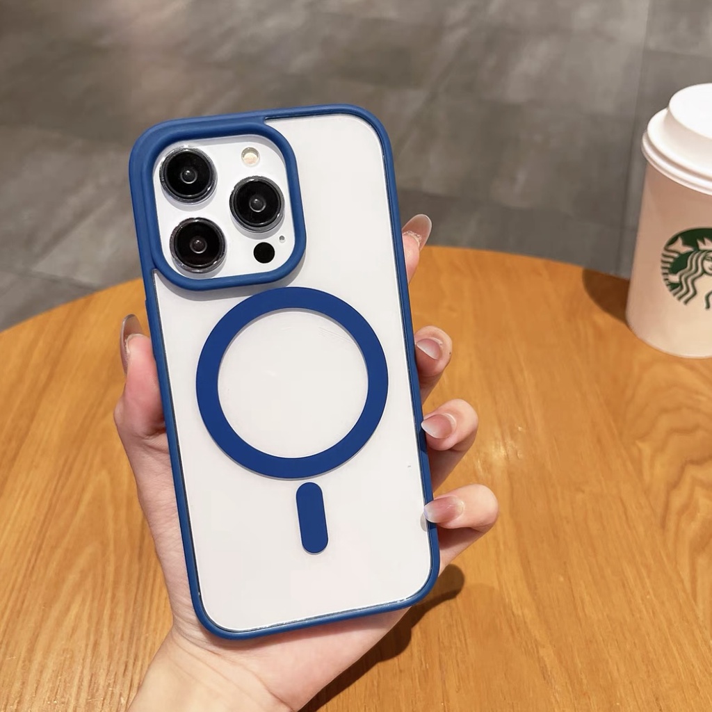 Ôp Điện Thoại Silicon Dẻo Trong Suốt Kèm Giá Đỡ Từ Tính Cho iphone 15 14 13 mini 12 11 pro max xs xr 7 8 plus Ốp