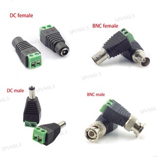 Set 2 phích cắm 12v dc 2.1 * 5.5mm bnc male female cho dây đèn led camera cctv camera vn6l3