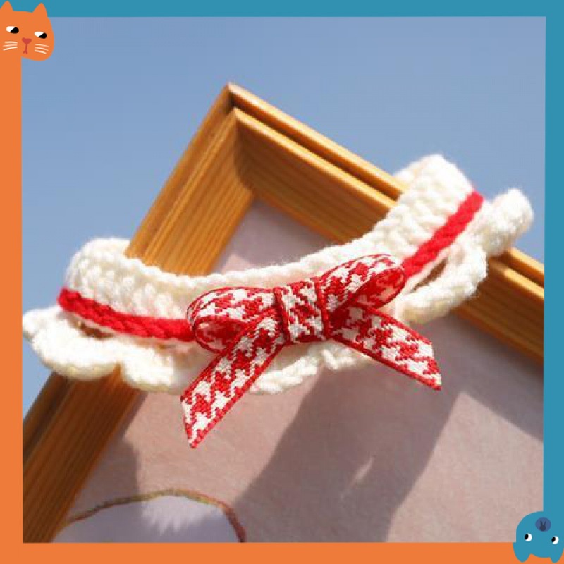 Khăn Choàng Cổ Đan Len Dễ Thương Cho Thú Cưng