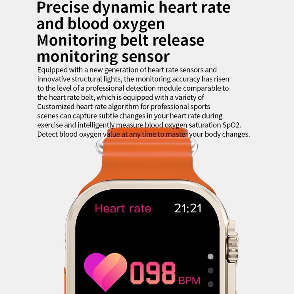 Ultra Đồng Hồ Thông Minh ultra 9 s200 ultra 9 ultra 49mm 2.2 inch bluetooth Không Dây Sạc Cho android ios knmt