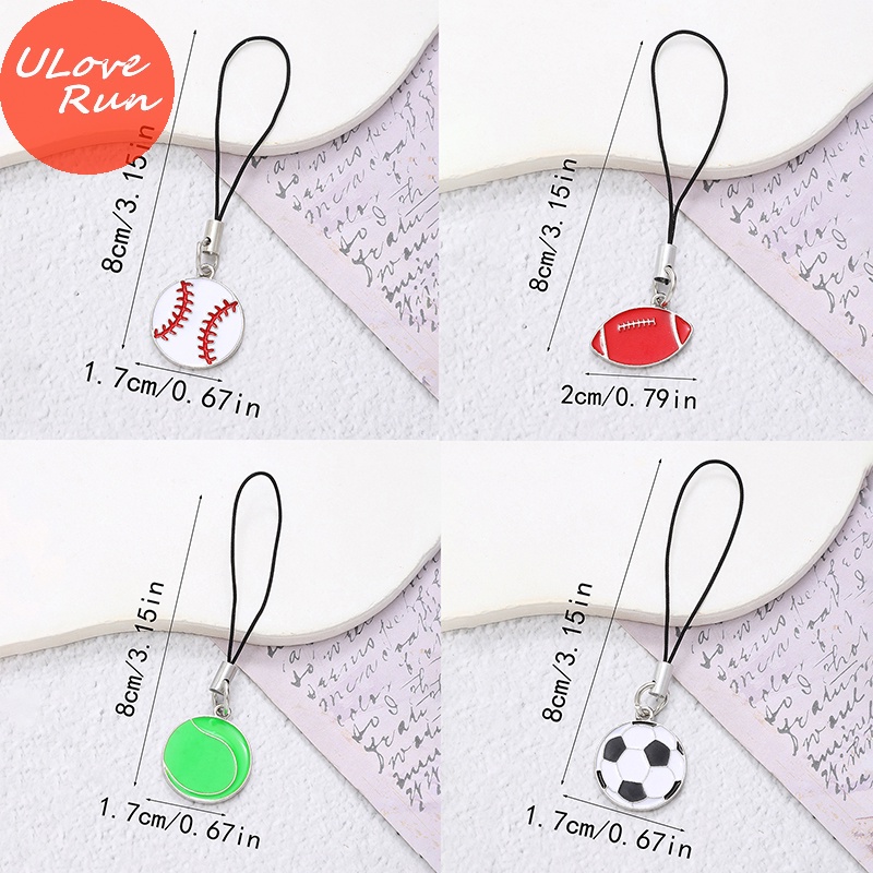 Móc Khóa Điện Thoại Hình Quả Bóng Chuyền / Bóng Chày / Bóng Chày uloverun Sáng Tạo Thời Trang Mới