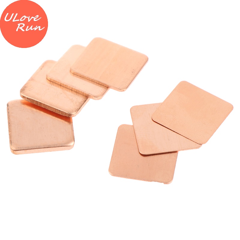 Uloverun Set 10 Tấm Đệm Nhiệt 15x15mm Bằng Đồng Cho Máy Tính Xách Tay