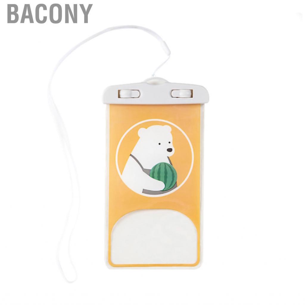 Bacony Floating Waterproof Phone Pouch Case Transparent Support Touch Screen for Water Sports Swimming