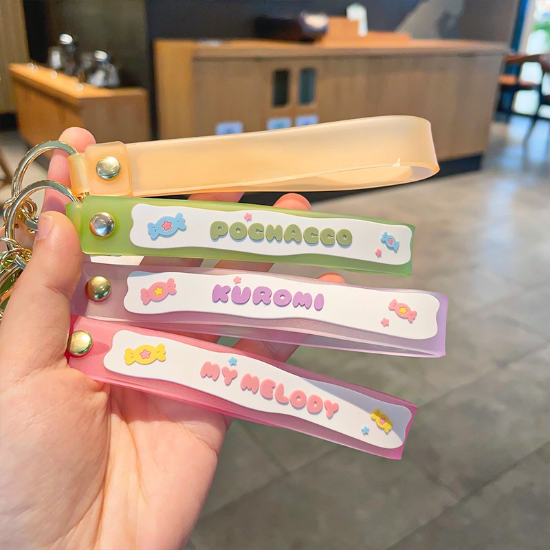 Hoạt Hình Móc Khóa Silicon Hình Mèo sanrio Xinh Xắn