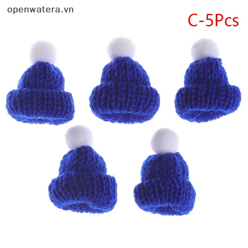 Set 5 Mũ Len mini Trang Trí Cho Nhà Búp Bê Mừng Năm Mới