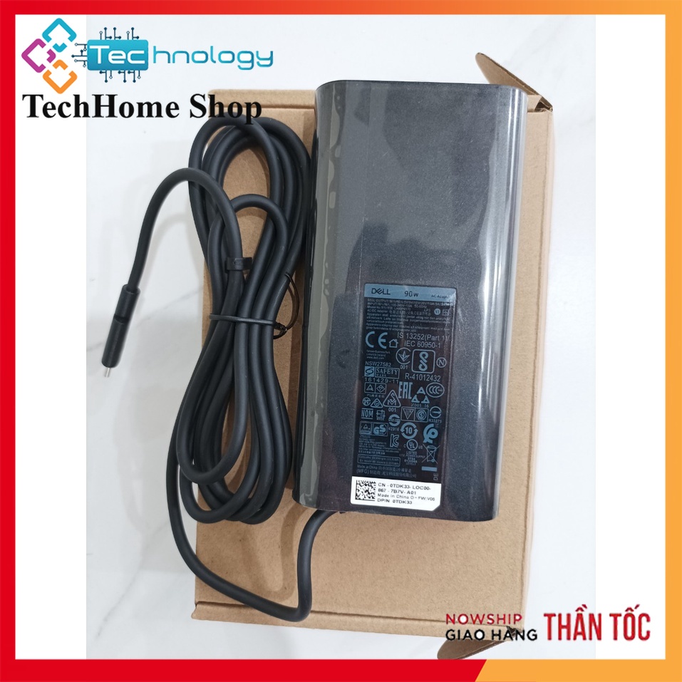 Sạc Laptop Charger AC Power Adapter For Dell Precision 3560 3561 7520 5760 90W USB Type C