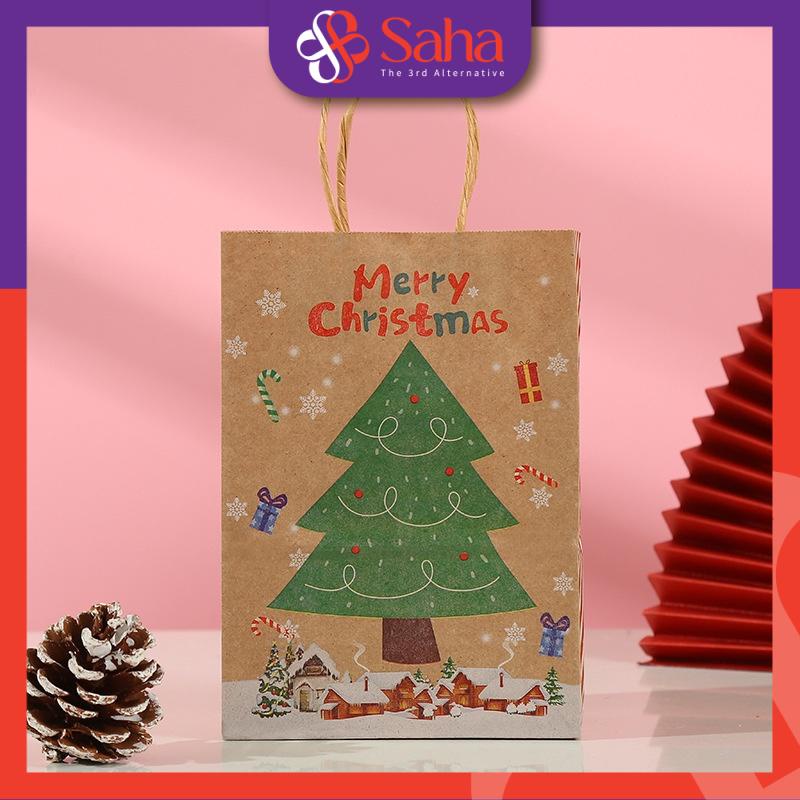 Túi Giấy Giáng sinh Kraft Nhiều Size Và Họa Tiết Đa Dạng Hài Hòa Dùng Đựng Quà Tặng Cho Người Yêu Và Bạn Bè