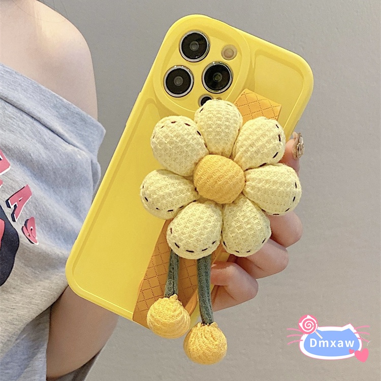 Ôp Điện Thoại Silicon Dẻo Họa Tiết Hoa Hướng Dương Kèm Vòng Đeo Tay Cho samsung galaxy s23 s22 s21 ultra plus s23 + s22 + s21 + Ốp