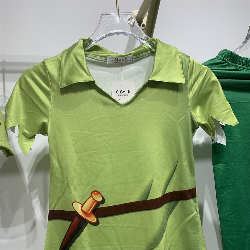 Bộ Đồ Hóa Trang peter pan Lấy Cảm Hứng Từ Trang Phục Tiệc halloween Màu Xanh Lá Cây Cho Bé Trai