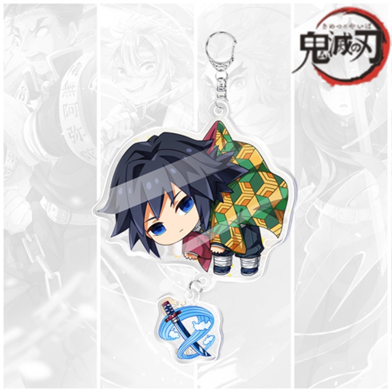 Mới Móc Khóa Nhựa Acrylic Hình Nhân Vật Anime Demon Slayer Kimetsu No Yaiba Blade of Ghost