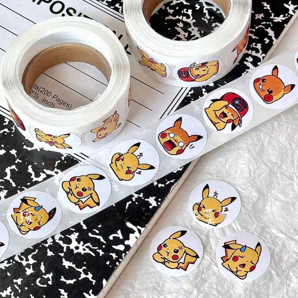 Cuộn 500 Miếng Dán Trang Trí Mũ Bảo Hiểm / Túi Đựng Bút Hình Thám Tử conan naruto / conan / conan