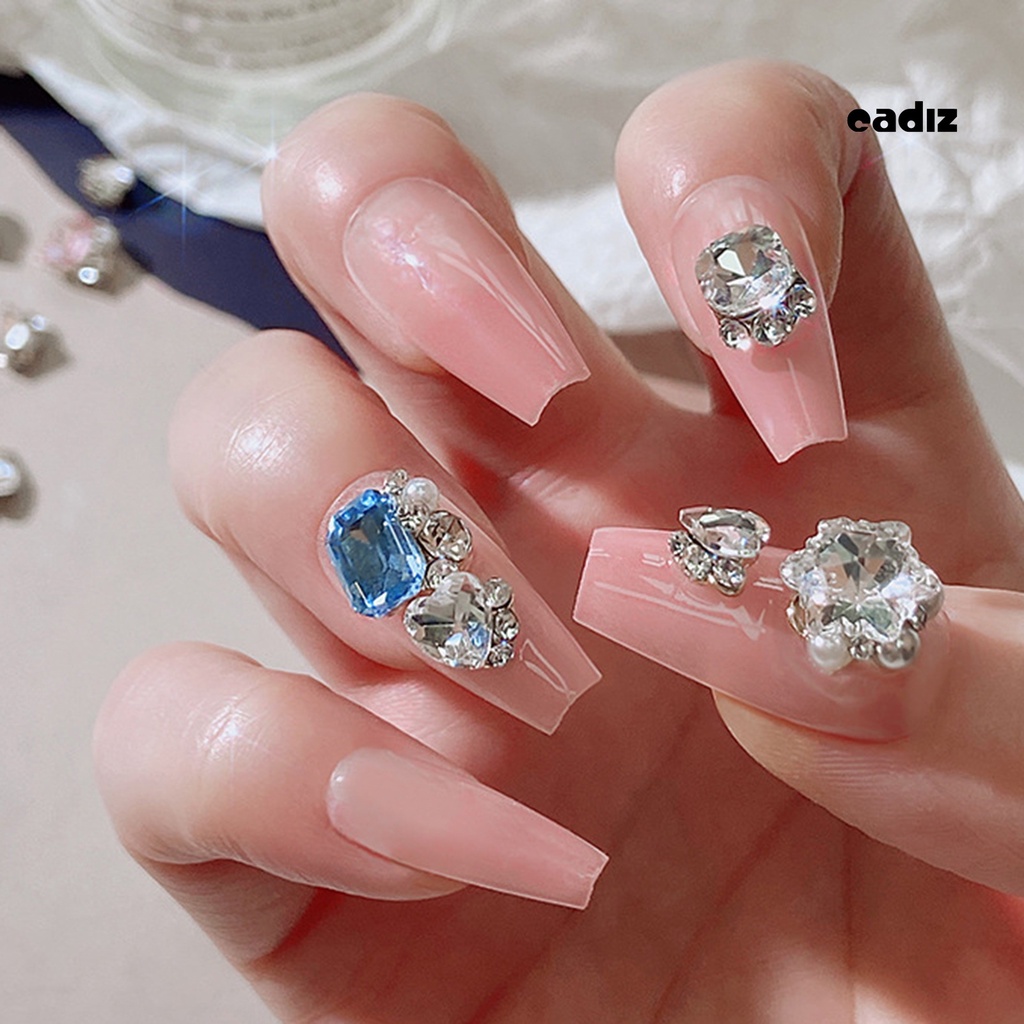 Set 10 Phụ Kiện Đính Trang Trí Móng Tay 3d Lấp Lánh