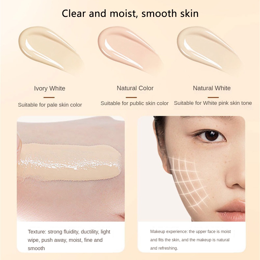 ZHIDUO 2 IN 1 Air Cushion Powder Cake Kết hợp dưỡng ẩm Kiểm soát dầu Matte Face Chống thấm nước Hai lớp hội ღ Pink Girl Bling Makeup Look