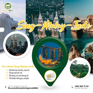 HCM - SIM DATA DU LỊCH 4G SINGAPORE _ MALAYSIA _ INDONESIA - TỐC ĐỘ CAO