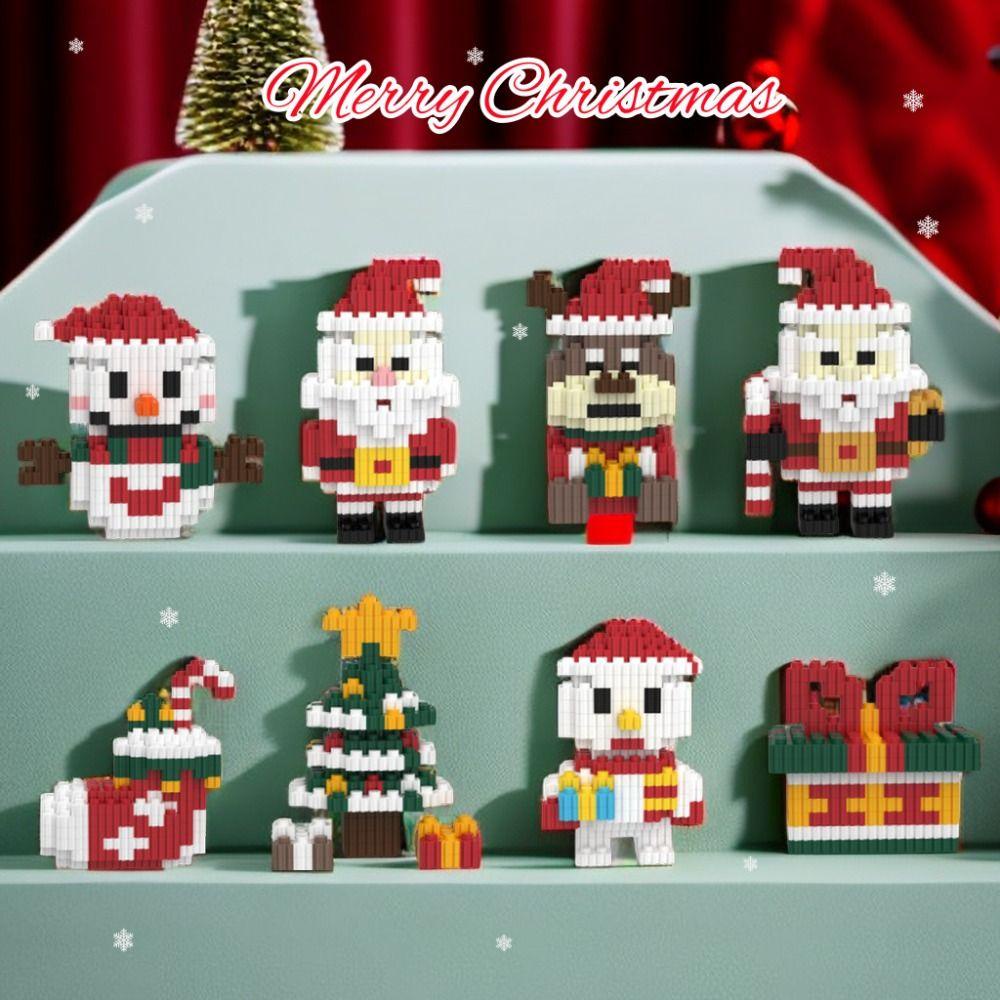 Đồ Chơi Lắp Ráp Mô Hình Ông Già Noel Tuần Lộc Giáng Sinh mini