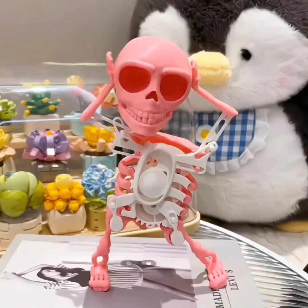 Mmluck Đồ Chơi Mô Hình Bộ Xương Nhảy Múa 3d Bằng Nhựa Vui Nhộn Sáng Tạo