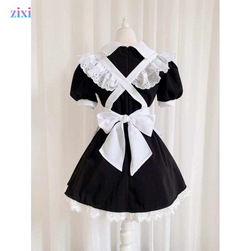 Đầm Hóa Trang Cô Hầu Gái Màu Trắng Đen Phong Cách lolita