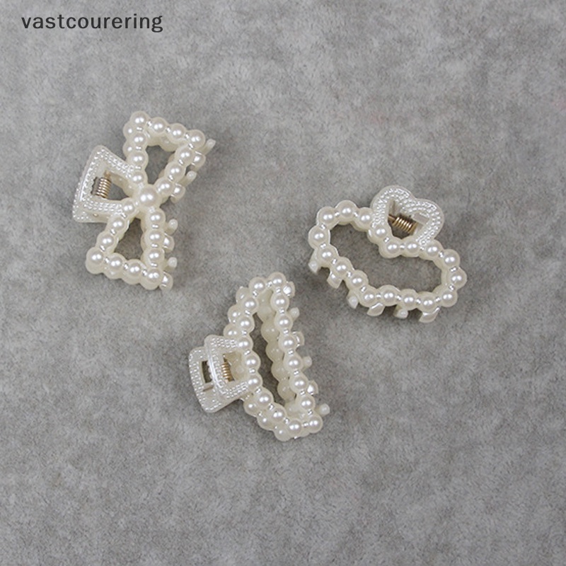 Kẹp Tóc Hình Học Đính Ngọc Trai Đáng Yêu Thời Trang Cho Nữ