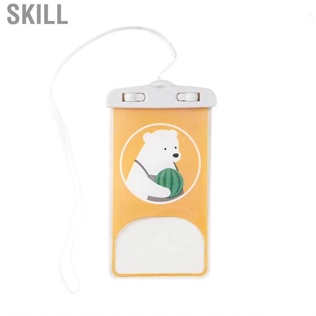 Skill Floating Waterproof Phone Pouch Case Transparent Support Touch Screen for Water Sports Swimming