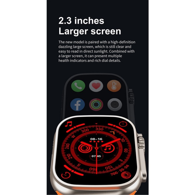 Ultra Đồng Hồ Thông Minh i20 max 10 Trong 1 Kết Nối bluetooth 49mm Có Chức Năng Điều Chỉnh Nhịp Tim