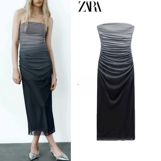 Za Đầm Lụa Phối Lưới In Họa Tiết Thời Trang Mùa Thu 4661200