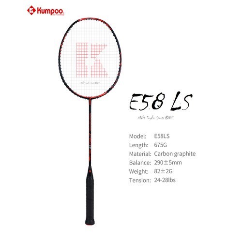 Vợt Cầu Lông Kumpoo E58LS Chính hãng, Tặng dây căng vợt bảo hành 6 tháng