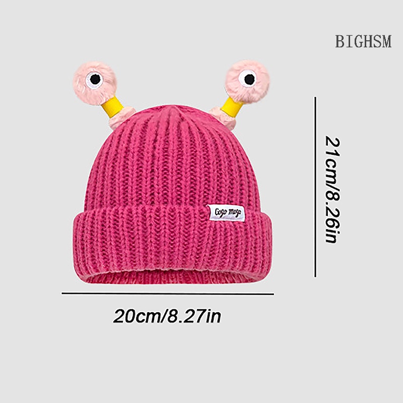 Bighsm 1 Mũ Len beanie Dệt Kim Hình Đôi Mắt Quái Vật Hoạt Hình Có Đèn led Phát Sáng Dành Cho Nữ skk