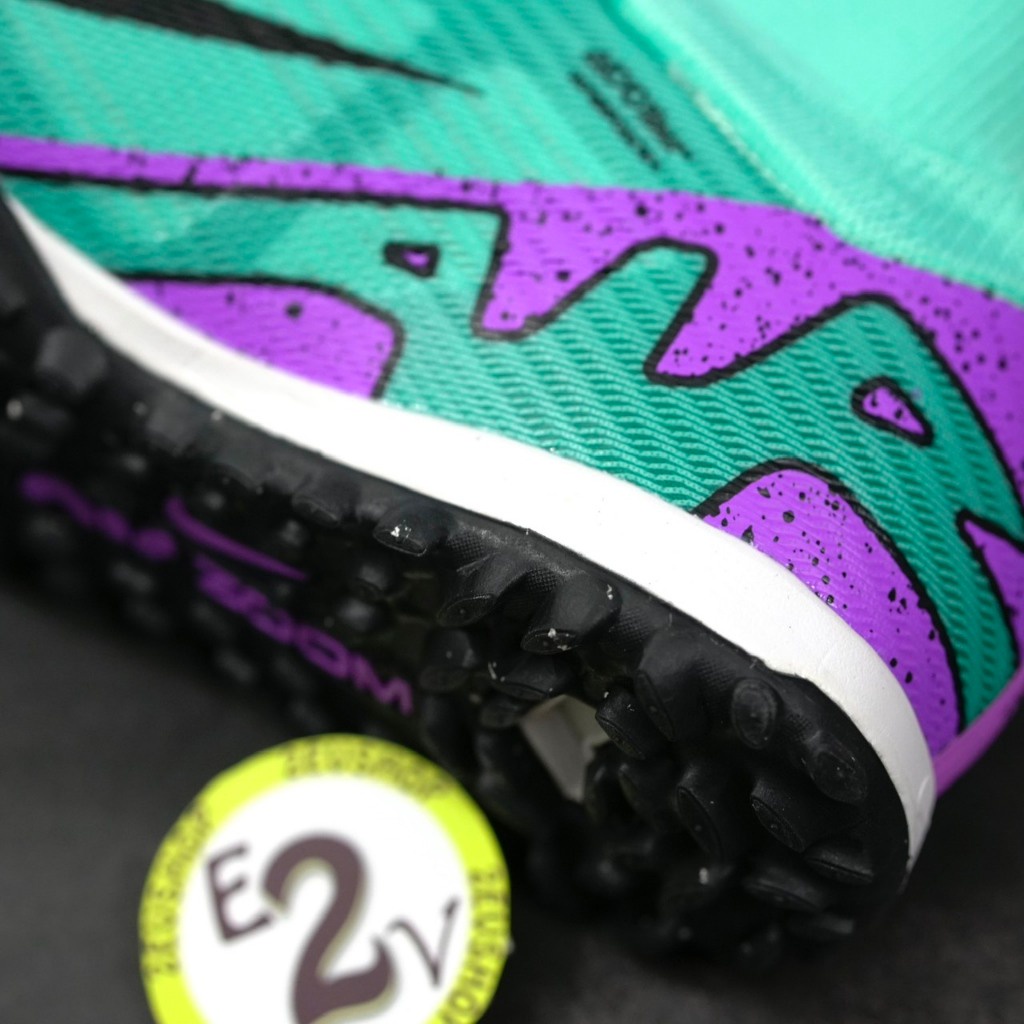 Giày bóng đá cao cổ Air Zoom Mer Superfly 9 Elite Xanh Ngọc, giày đá banh cỏ nhân tạo nam đã khâu đế - 2EVSHOP