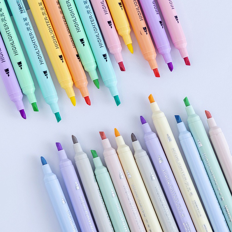 Bộ 4 Bút Màu Nước / Bút Đánh Dấu Hai Đầu Nhiều Màu Sắc Dùng Trong Trường Học / Văn Phòng Phẩm diy