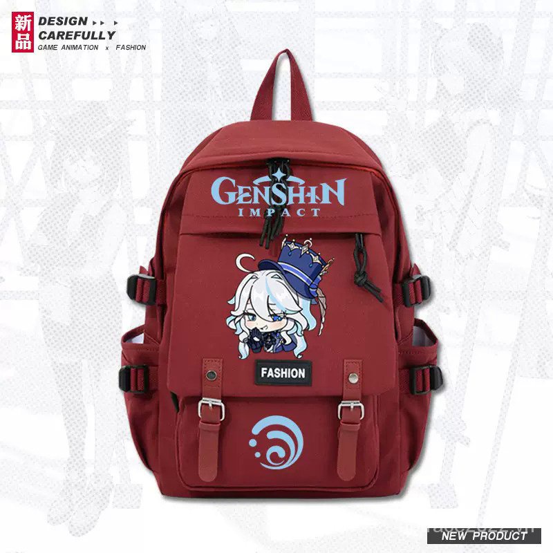 ★Genshin Impact★Fontaine Ba Lô Đi Học Sức Chứa Lớn In Hình game focalor & furina merchandise Thời Trang