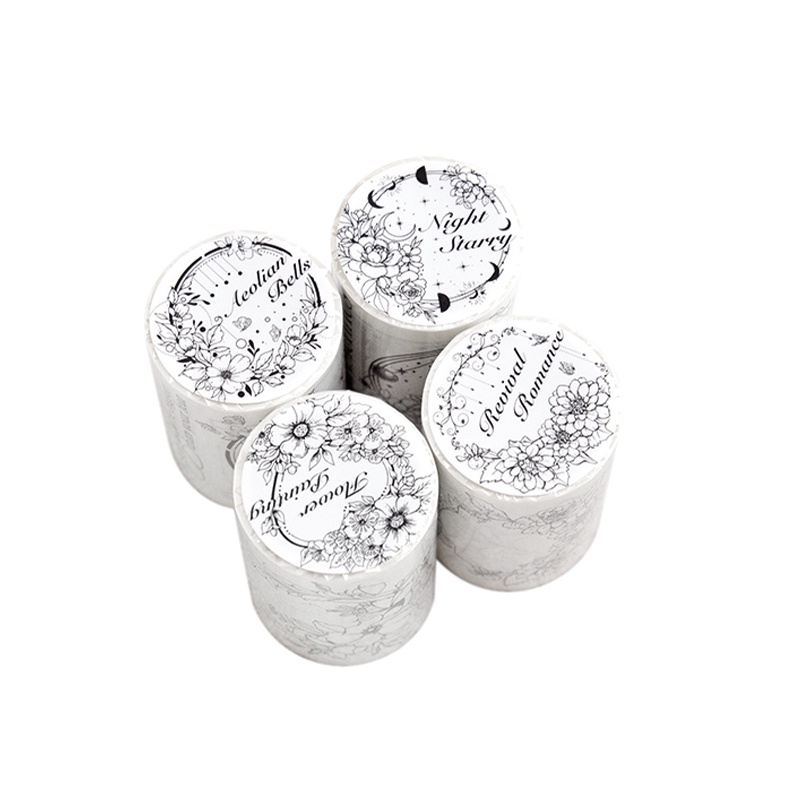 Bộ Băng Keo washi 60mm * 2M  Sổ Lưu Niệm Phong Cách ins
