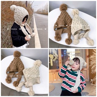 MŨ LEN THỪNG PHONG CÁCH HÀN QUỐC CHO BÉ GÁI VÀ BÉ TRAI RẤT ĐẸP