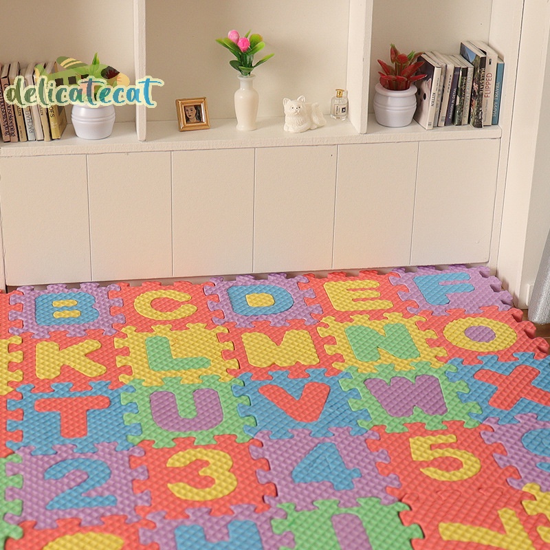 Set 36 Thảm Lót Sàn Nhà Búp Bê Bằng eva Trang Trí Nhà Búp Bê