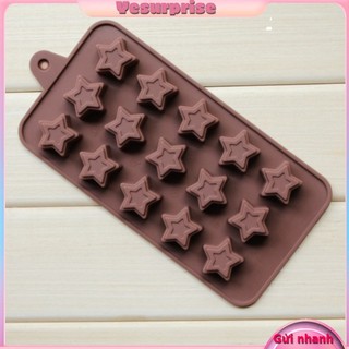 Yesurprise Khuôn silicone Làm Đá / chocolate 15 Ô Hình Ngôi Sao