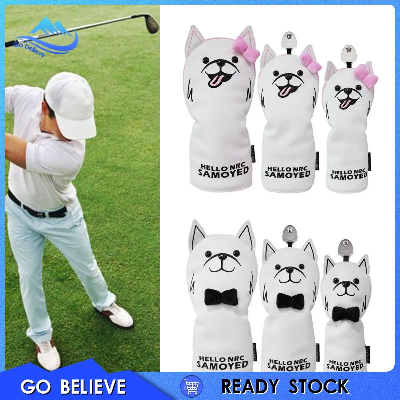 Vỏ Bọc Đầu Gậy Đánh golf Bằng Da pu Lót Lông Cừu Cổ Dài Chống Mòn