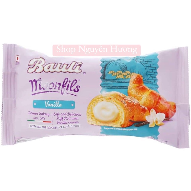 Bánh Sừng Bò Bauli Moonfils 45G, Nhân socola/dâu tây/Vani thơm ngon