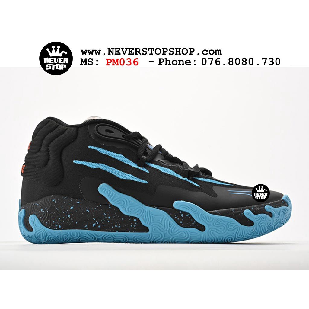 Giày bóng rổ PM MB 03 BLUE HIVE bản đẹp chuyên chơi indoor outdoor độ bền cao  | NeverStopShop.com