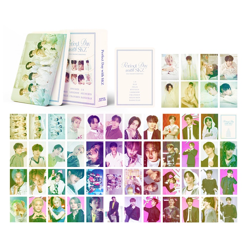 Dyh Hộp 55 Tấm Ảnh lomo card Nhóm Nhạc kpop stray day