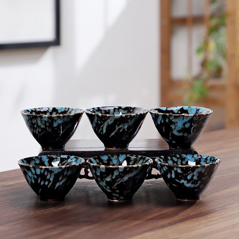 Bộ Tách Trà Đạo handmade kiln Cỡ Nhỏ nf4j