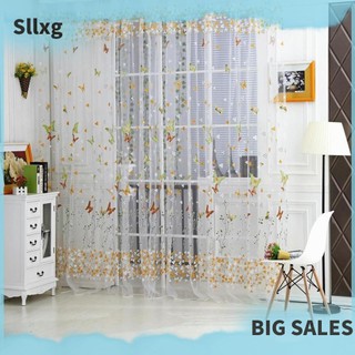 Rèm cửa sổ vải tuyn hình hoa bướm