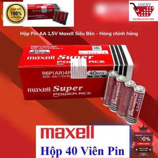 Hộp 40 viên pin maxell 2A,pin tiểu,pin AA,pin Maxell Super - Nhập khẩu từ Indonesia